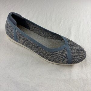 Clarks Women's Carly Wish Cloudsteppers ballet flats 9W Blue Gray Comfort